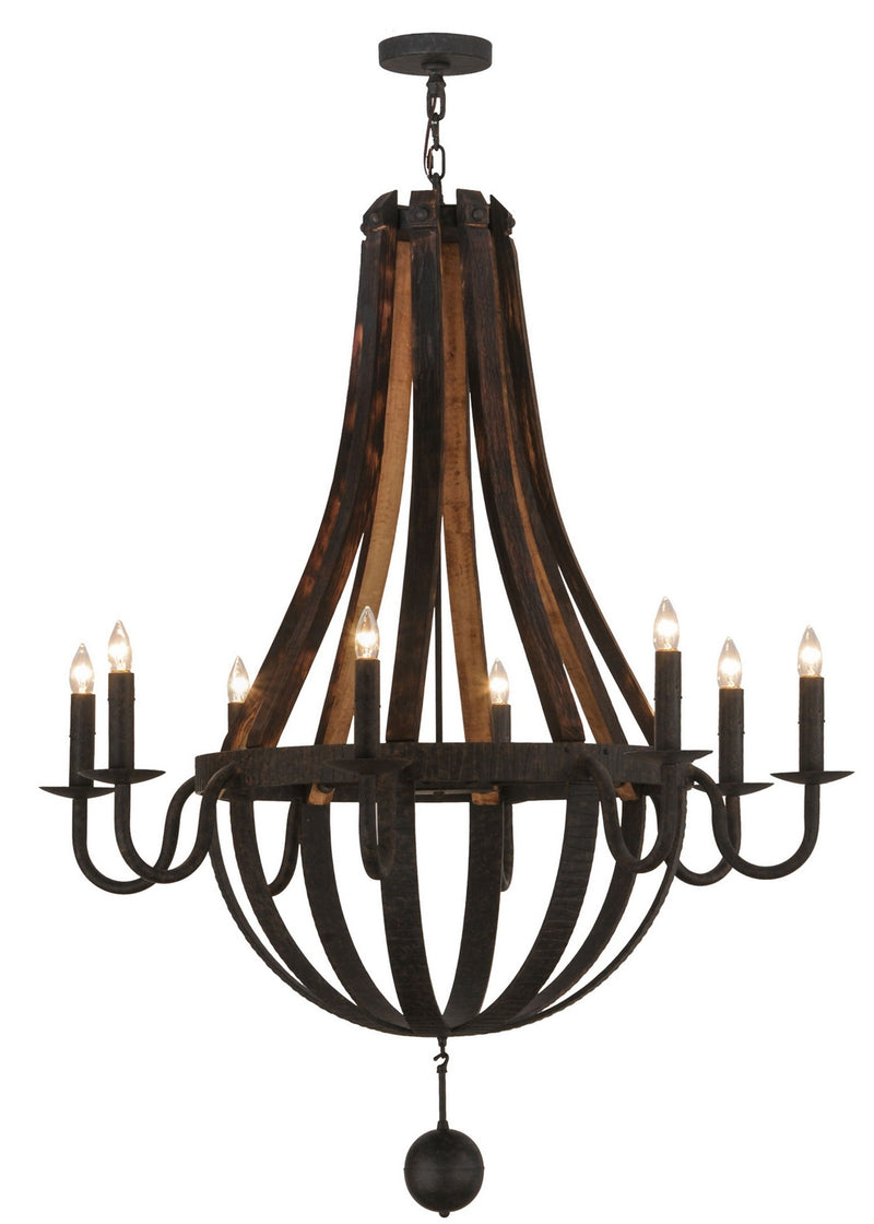 Meyda Tiffany 143730 Eight Light Chandelier, Coffee Bean