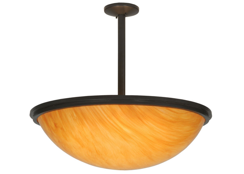 Meyda Tiffany 143794 Six Light Inverted Pendant, Timeless Bronze