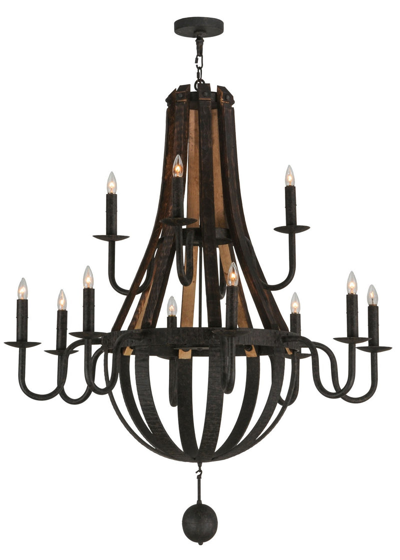 Meyda Tiffany 143858 12 Light Chandelier, Coffee Bean