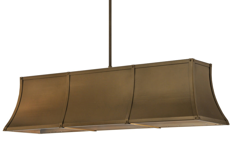 Meyda Tiffany 143902 Nine Light Oblong Pendant, Brown Metallic
