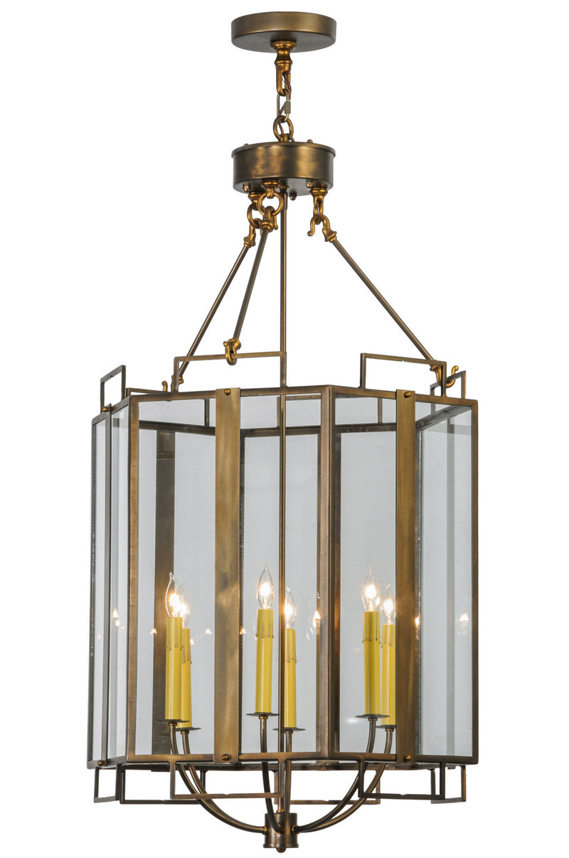 Meyda Tiffany 143910 Six Light Pendant, Antique Copper