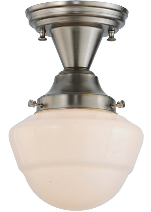 Meyda Tiffany 143956 One Light Semi-Flushmount, Brushed Nickel