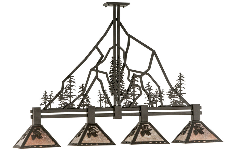 Meyda Tiffany 143959 Four Light Island Pendant, Oil Rubbed Bronze