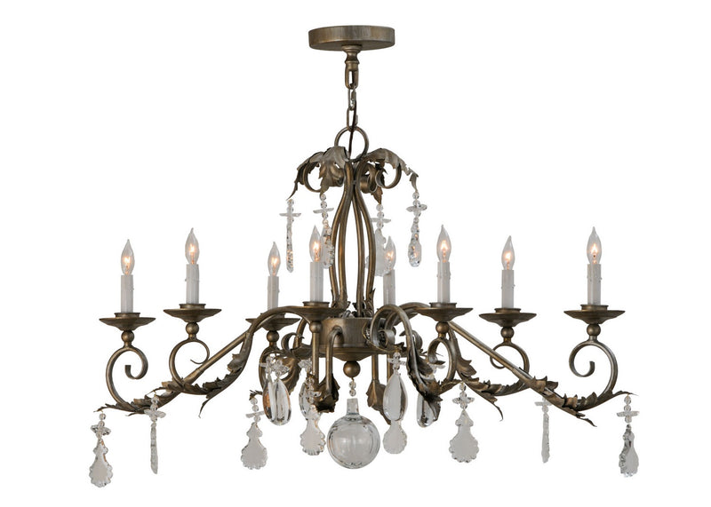 Meyda Tiffany 143961 Eight Light Chandelier, Antique Silver