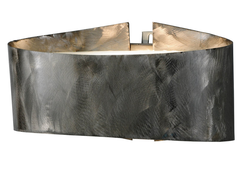 Meyda Tiffany 143965 One Light Wall Sconce, Raw Steel W/ Clear Coat