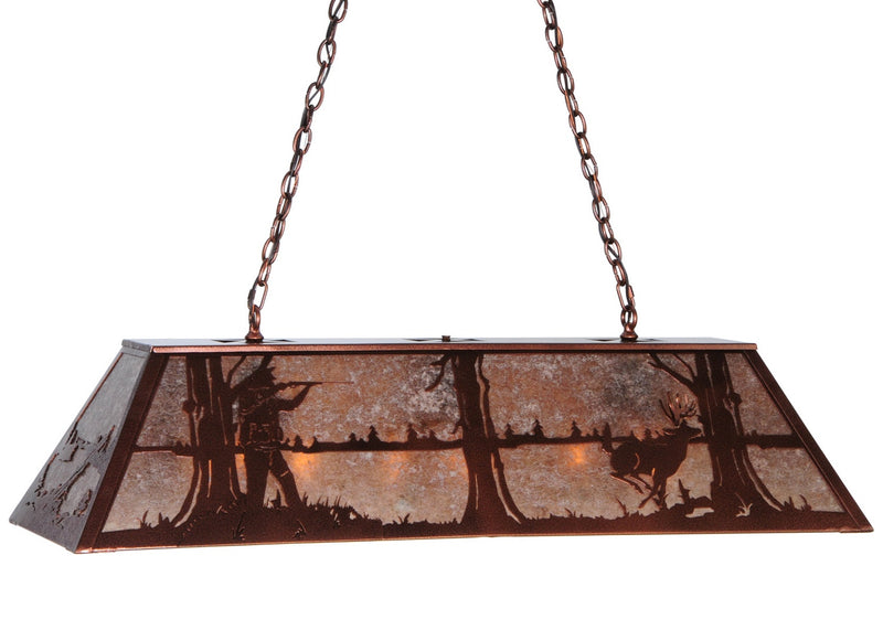 Meyda Tiffany 144031 Nine Light Oblong Pendant, New Copper Vein
