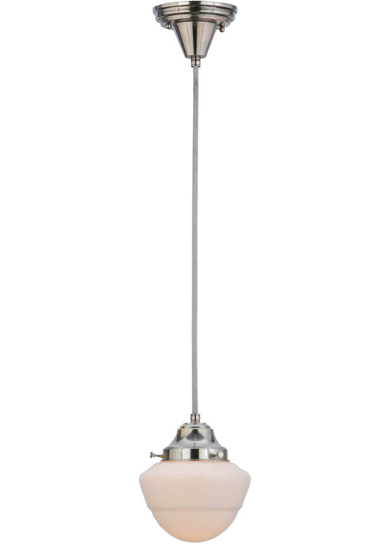 Meyda Tiffany 144054 One Light Pendant, Polished Nickel