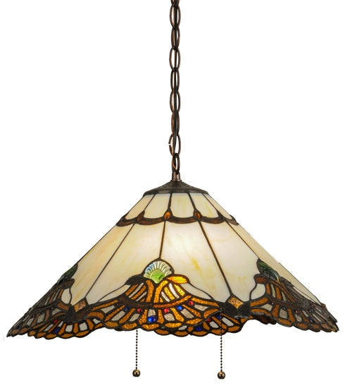 Meyda Tiffany 144059 Two Light Pendant, Mahogany Bronze