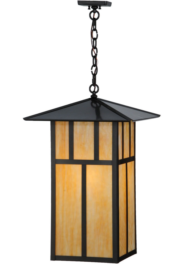 Meyda Tiffany 144123 Three Light Pendant, Craftsman Brown