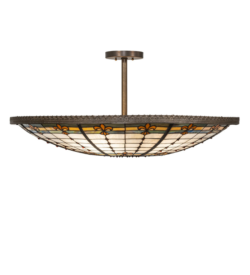 Meyda Tiffany 144204 Six Light Semi-Flushmount, Antique Copper