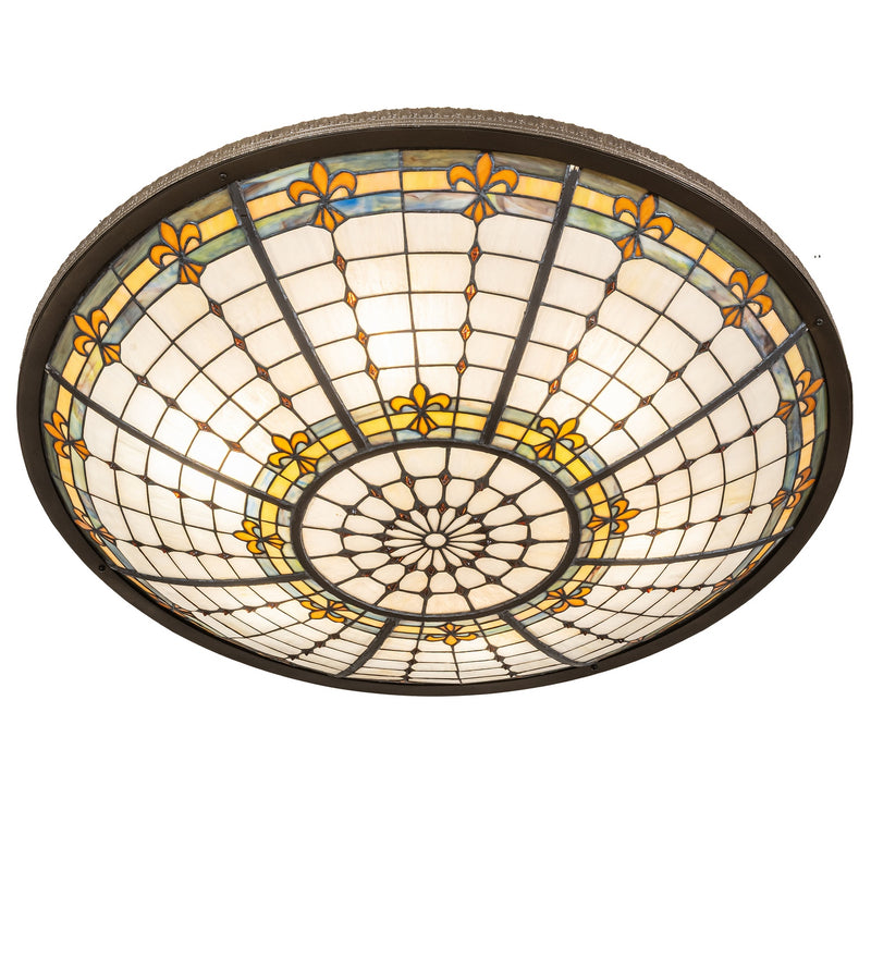 Meyda Tiffany 144204 Six Light Semi-Flushmount, Antique Copper