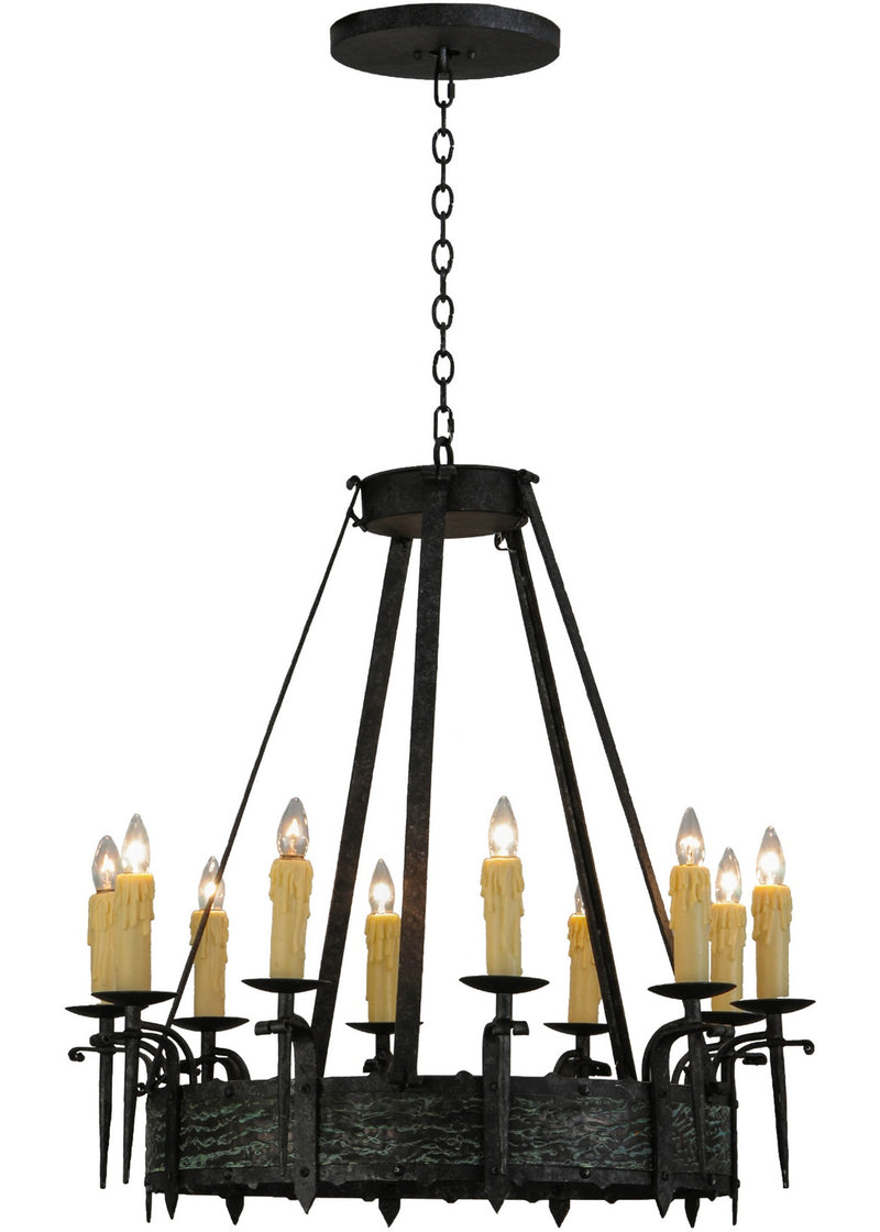 Meyda Tiffany 144262 Ten Light Chandelier, Smoke