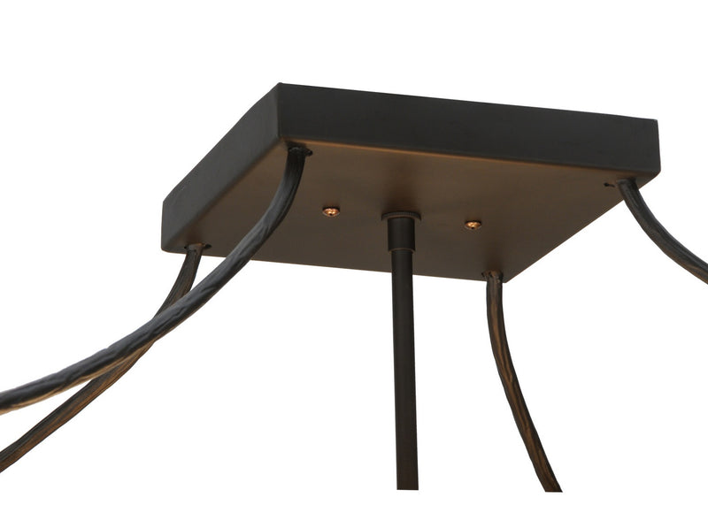 Meyda Tiffany 144263 Four Light Semi- Flush Mount Hardware, Oil Rubbed Bronze