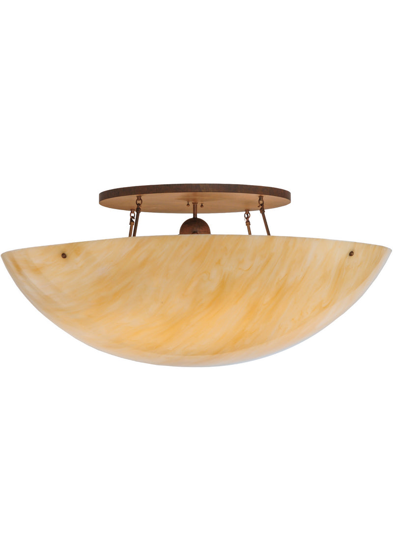 Meyda Tiffany 144292 Eight Light Semi-Flushmount, Cortez Gold