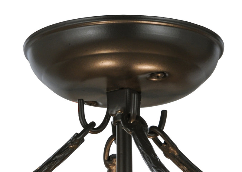 Meyda Tiffany 144377 Two Light Semi Flushmount, Timeless Bronze
