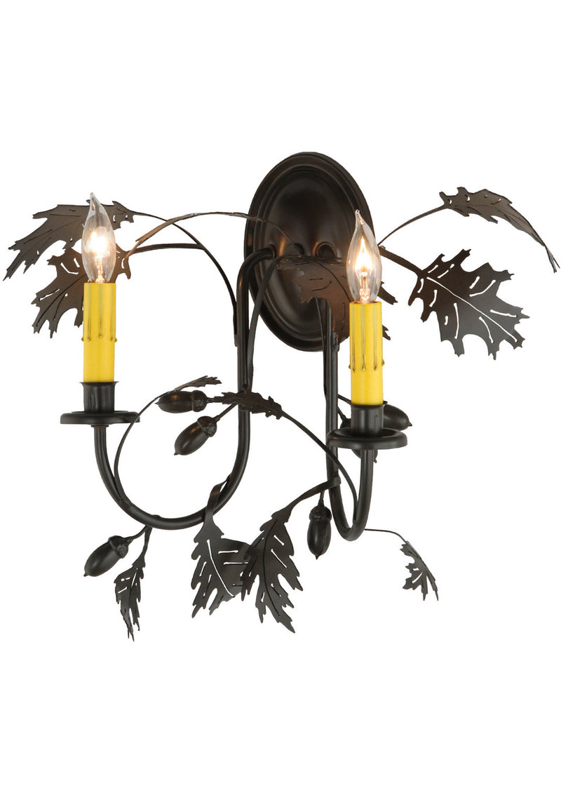 Meyda Tiffany 144379 Two Light Wall Sconce, Timeless Bronze