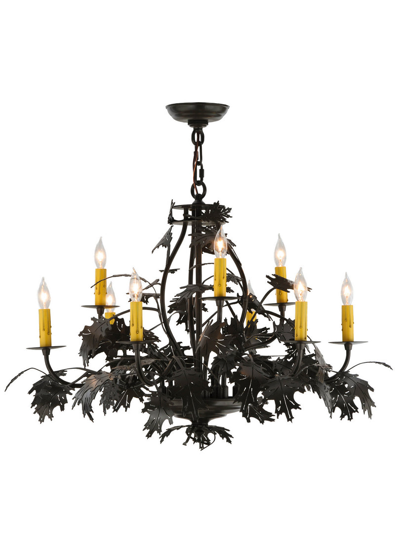 Meyda Tiffany 144383 Nine Light Chandelier, Timeless Bronze