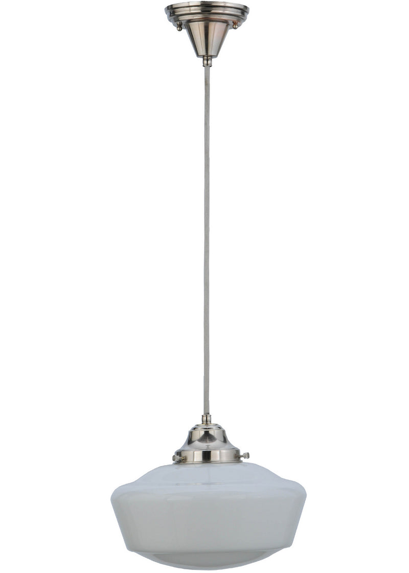 Meyda Tiffany 144421 One Light Pendant, Polished Nickel