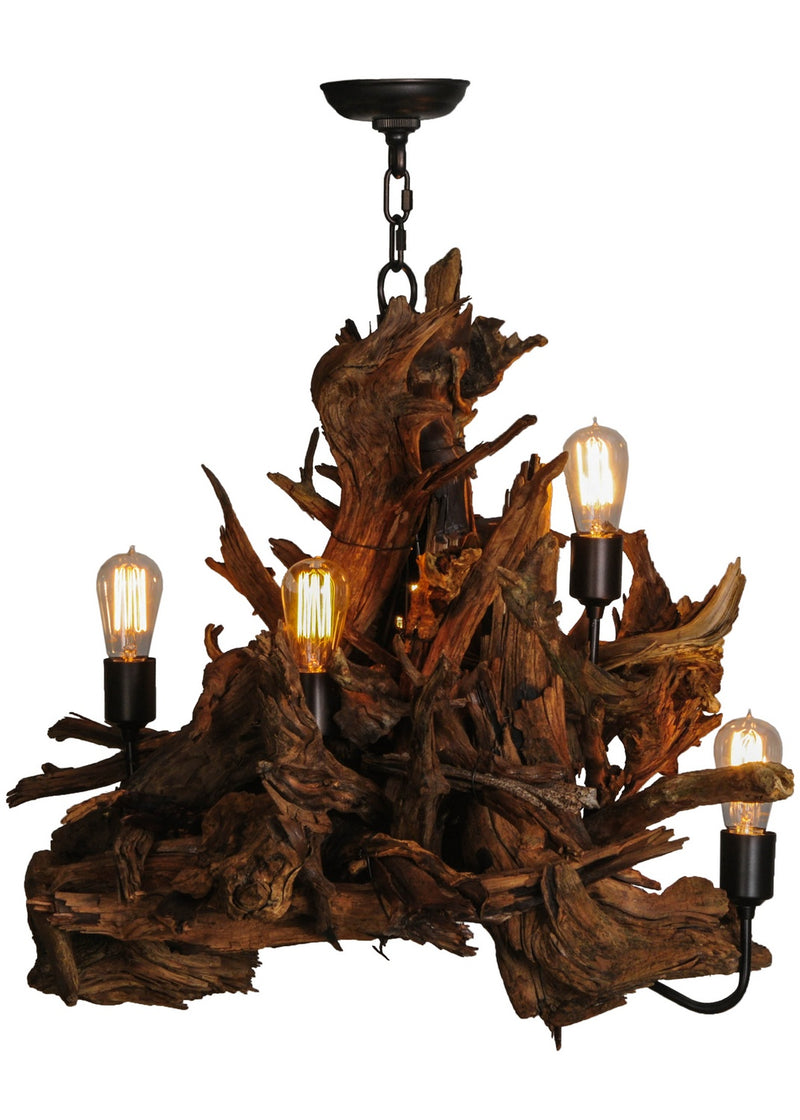 Meyda Tiffany 144569 Five Light Chandelier, Mahogany Bronze