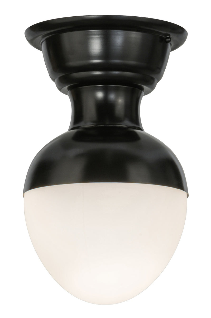 Meyda Tiffany 144638 One Light Flushmount, Matte Black