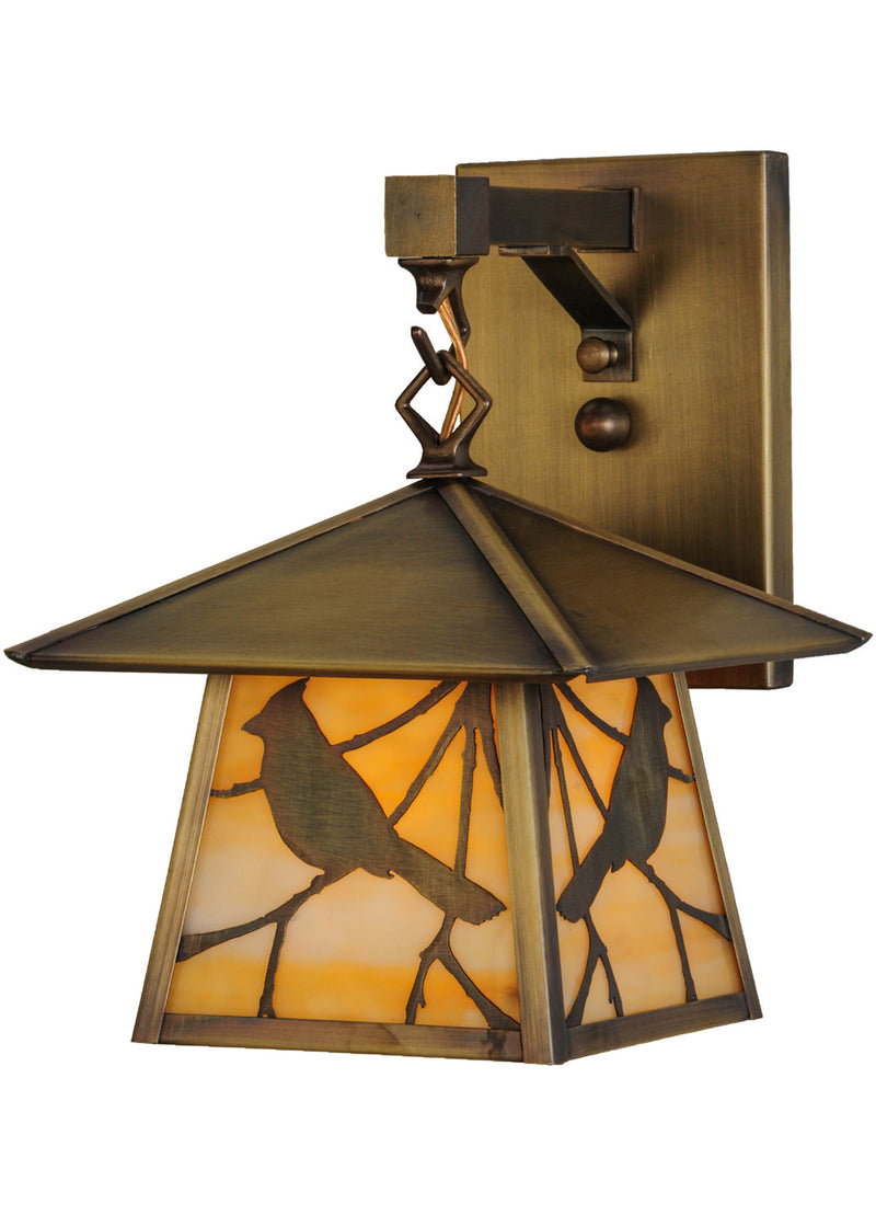 Meyda Tiffany 144650 One Light Wall Sconce, Antique Brass