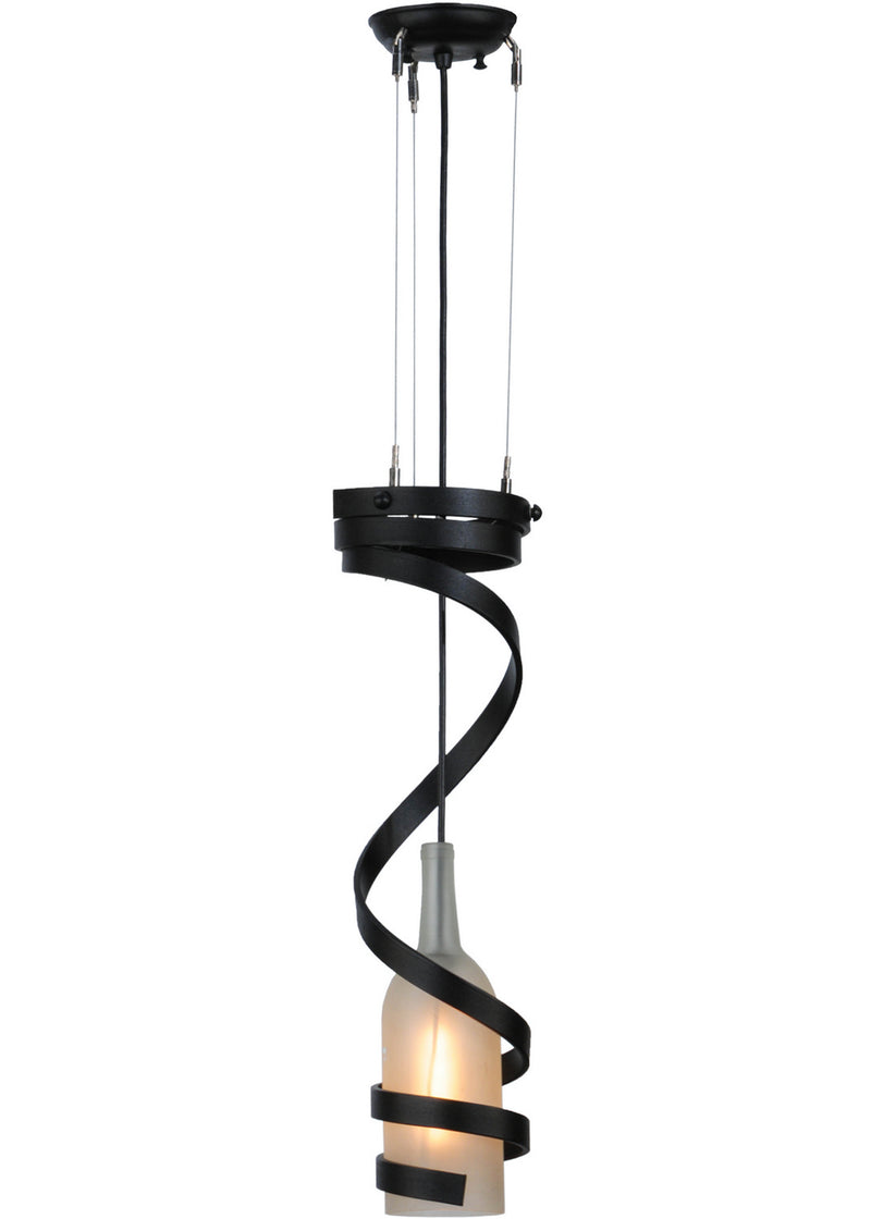 Meyda Tiffany 144741 One Light Pendant, Black Metal