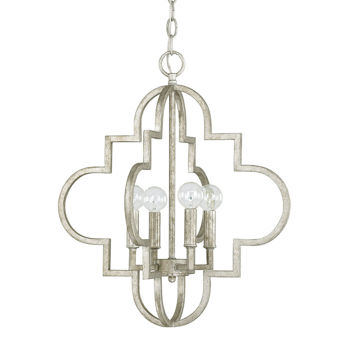 Capital Lighting 4541AS Four Light Pendant, Antique Silver