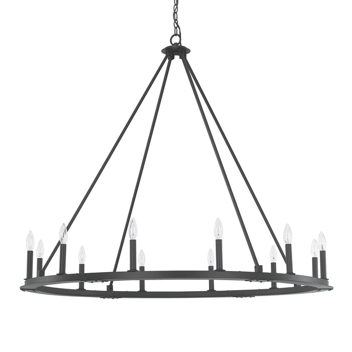 Capital Lighting 4912BI-000 12 Light Chandelier, Black Iron