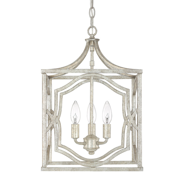 Capital Lighting 9481AS Three Light Foyer, Antique Silver