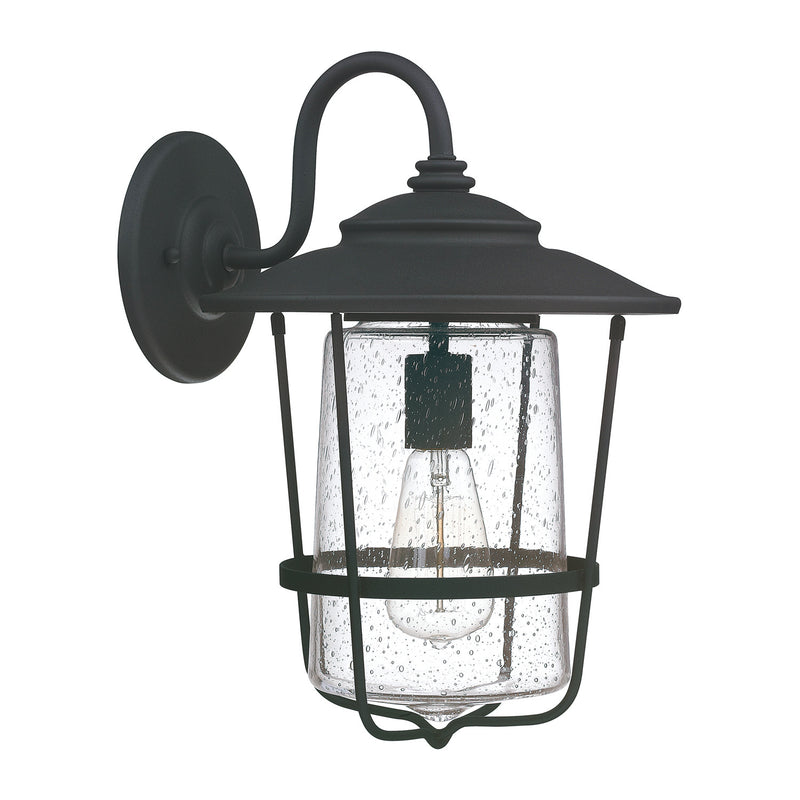 Capital Lighting 9602BK One Light Outdoor Wall Lantern, Black
