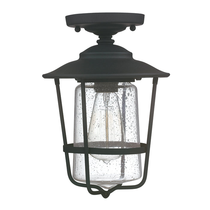Capital Lighting 9607BK One Light Outdoor Flush Mount, Black