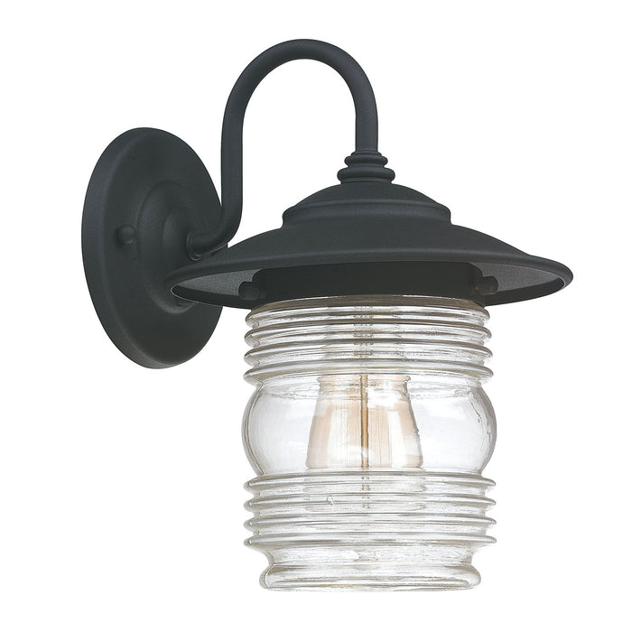 Capital Lighting 9671BK One Light Outdoor Wall Lantern, Black