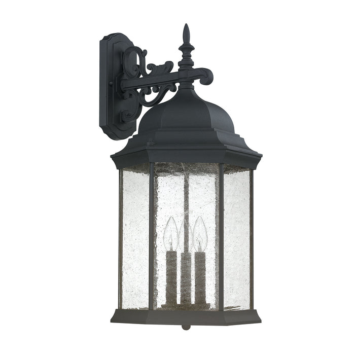 Capital Lighting 9838BK Three Light Outdoor Wall Lantern, Black