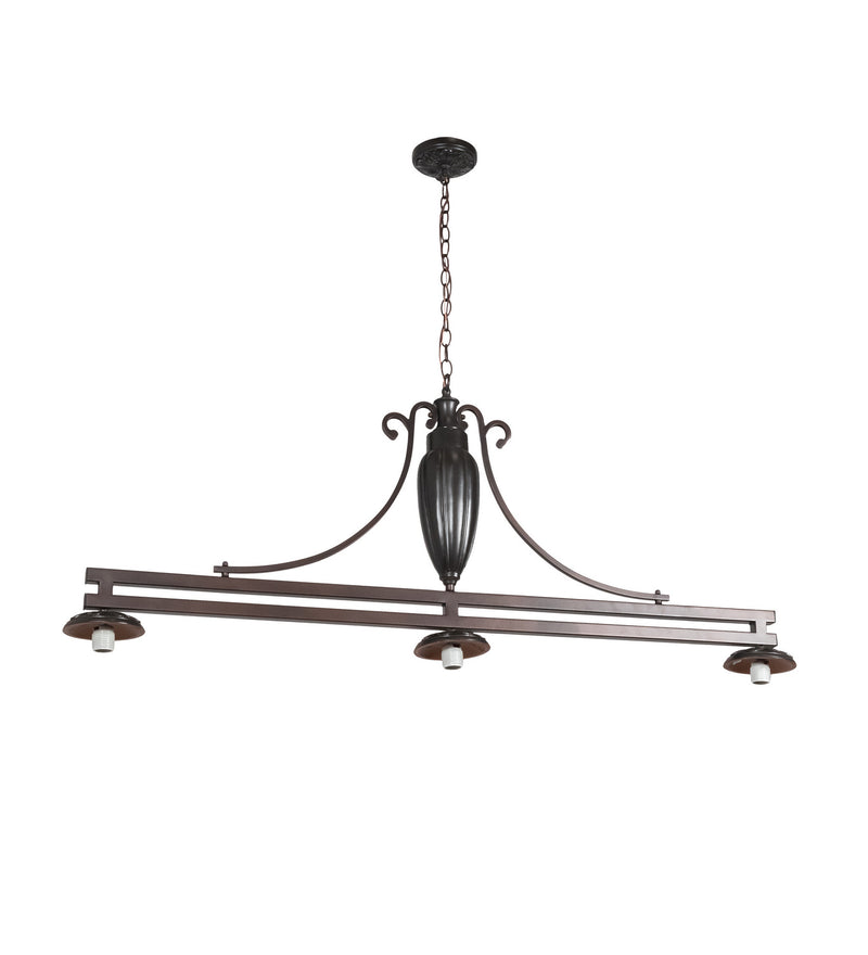 Meyda Tiffany 144877 Three Light Island Pendant, Mahogany Bronze