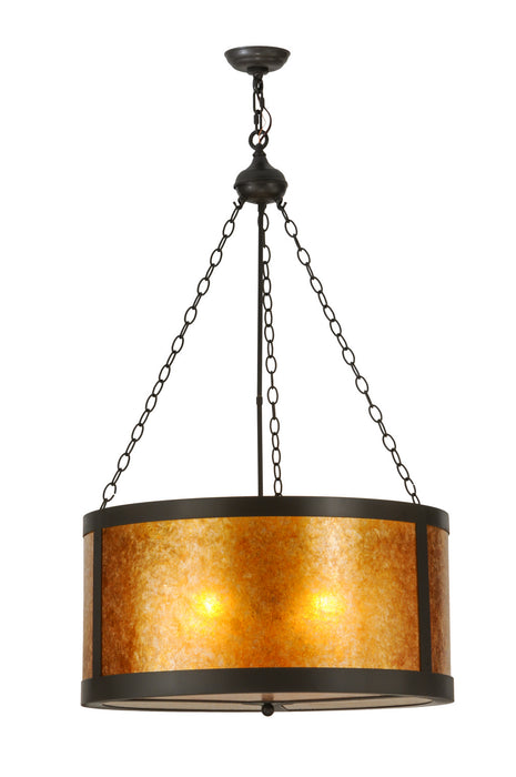 Meyda Tiffany 144915 Four Light Pendant, Timeless Bronze