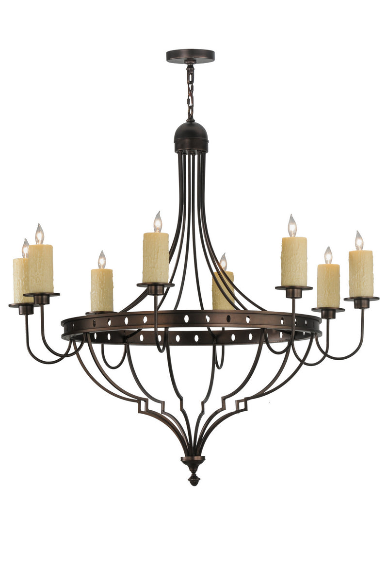 Meyda Tiffany 144948 Eight Light Chandelier, Mahogany Bronze