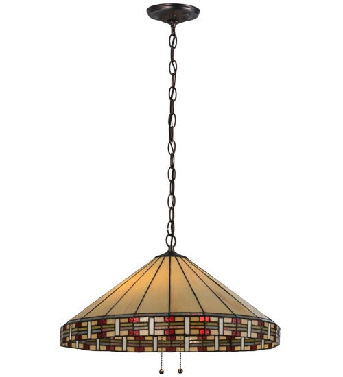 Meyda Tiffany 144964 Two Light Pendant, Mahogany Bronze