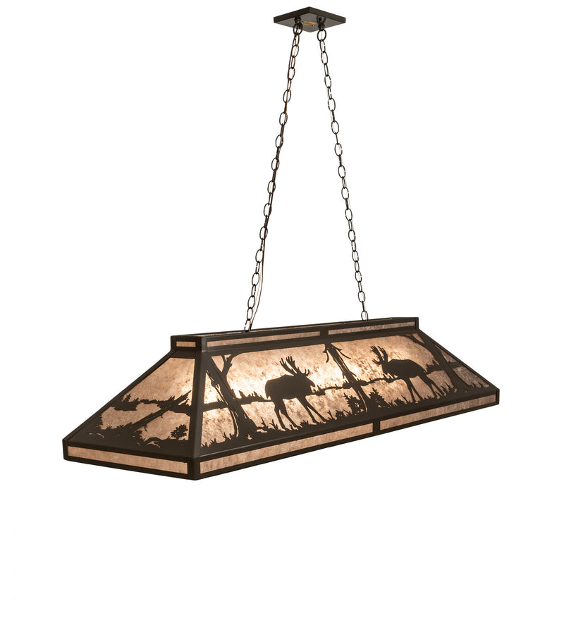 Meyda Tiffany 144972 Nine Light Oblong Pendant, Timeless Bronze