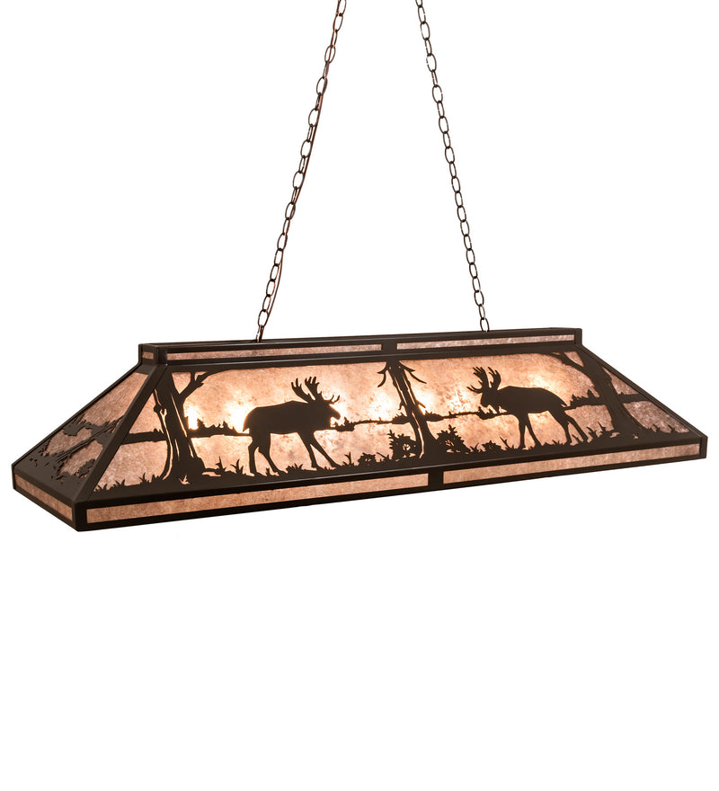 Meyda Tiffany 144972 Nine Light Oblong Pendant, Timeless Bronze