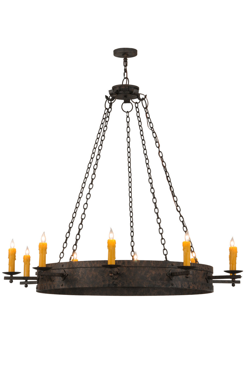 Meyda Tiffany 145020 Ten Light Chandelier, Black Metal,Custom