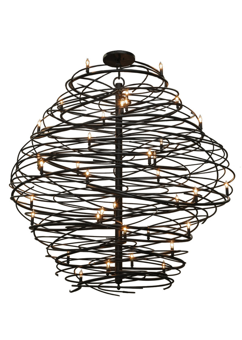 Meyda Tiffany 145021 36 Light Chandelier, Textured Black