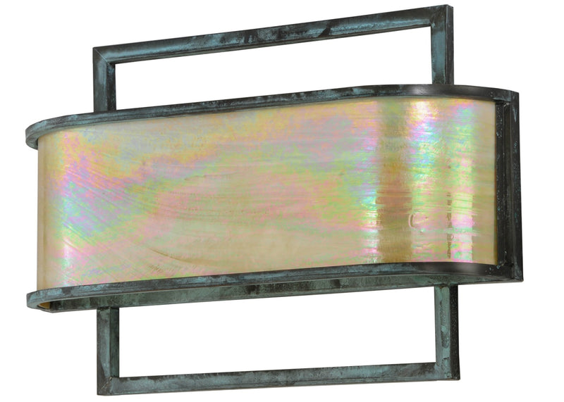 Meyda Tiffany 145041 Three Light Wall Sconce, Verdigris