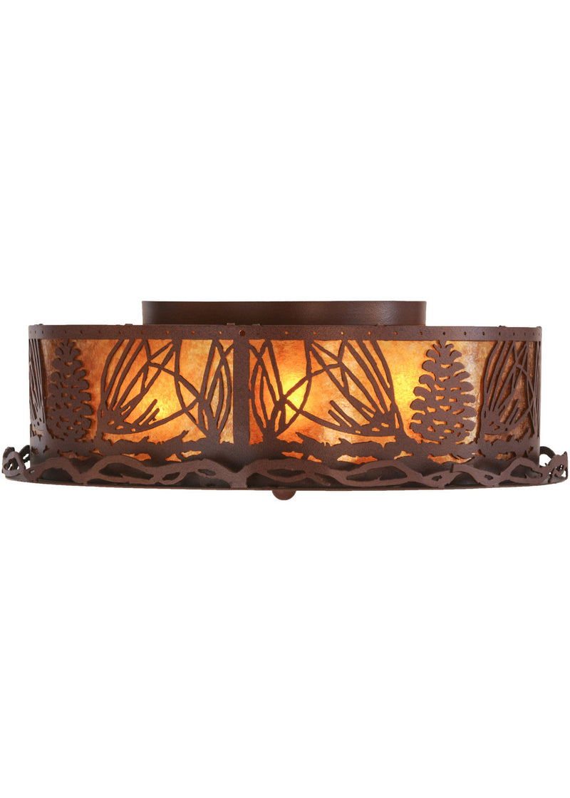 Meyda Tiffany 145056 Four Light Flushmount, Rust