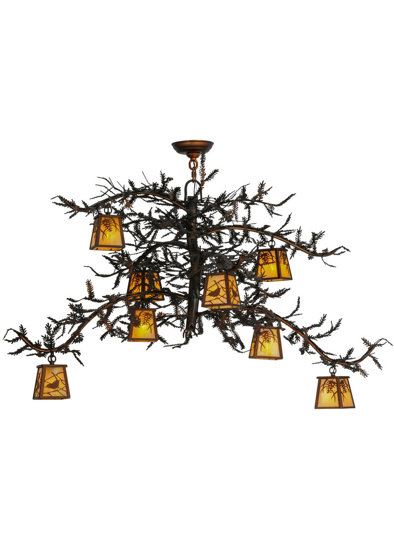 Meyda Tiffany 145178 Eight Light Chandelier, Vintage Copper