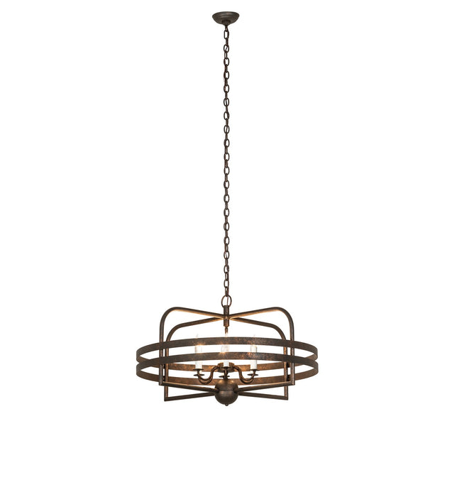 Meyda Tiffany 145225 Six Light Pendant, Gilded Tobacco
