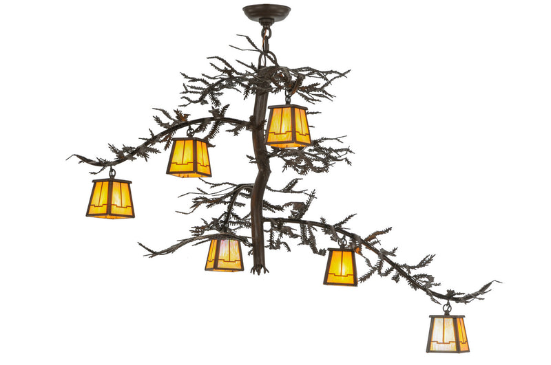 Meyda Tiffany 145308 Six Light Chandelier, Cafe Noir