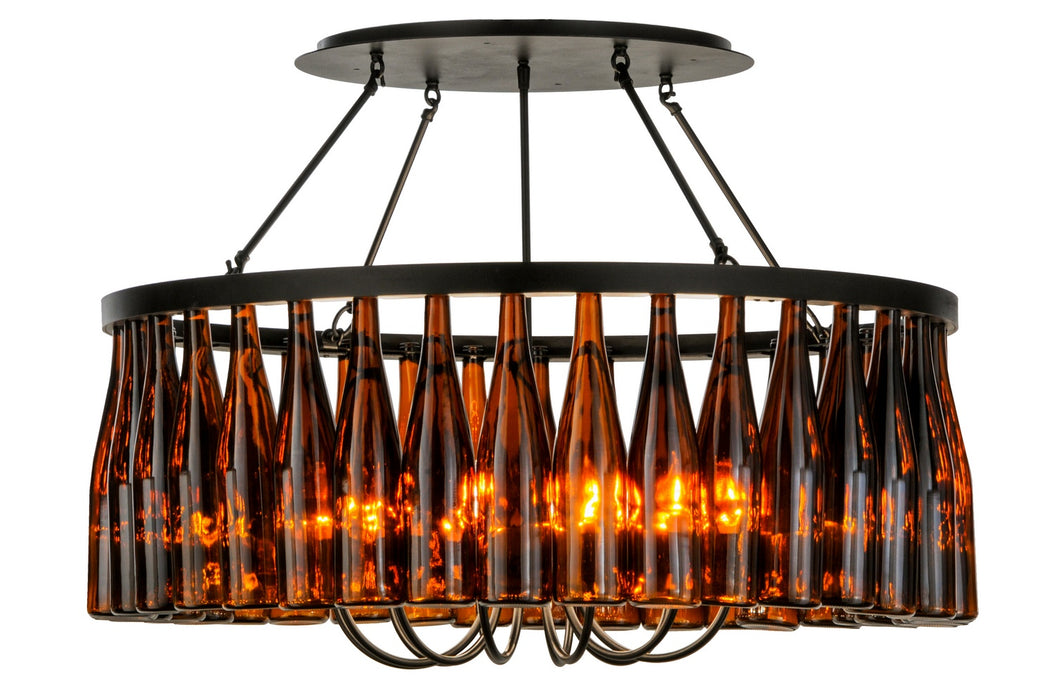 Meyda Tiffany 145354 12 Light Chandelier, Black Metal