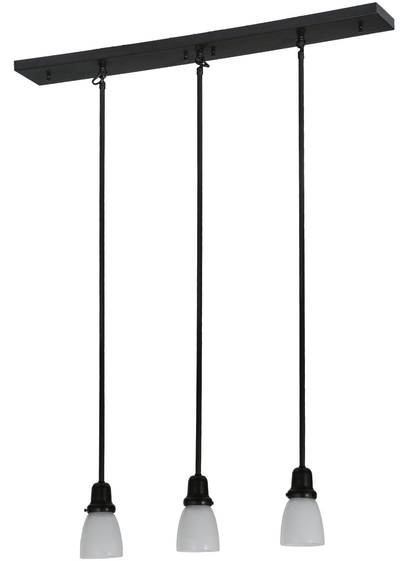 Meyda Tiffany 145379 Three Light Island Pendant, Craftsman Brown