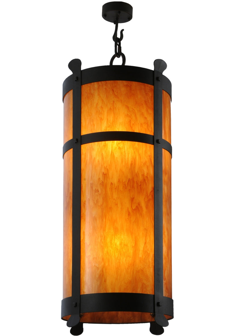 Meyda Tiffany 145573 Six Light Pendant, Wrought Iron