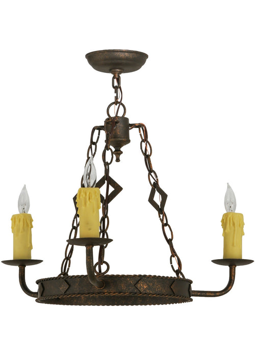 Meyda Tiffany 145594 Three Light Chandelier, Oil Rubbed Bronze